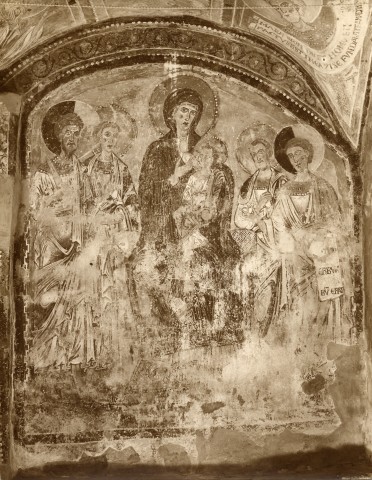 Sansoni, Mario — Secondo Maestro di Anagni - sec. XIII - Madonna con Bambino in trono tra apostoli — insieme